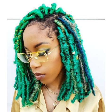 Nov 21, 2023 Soft and Fluffy Blonde Locs. . Green butterfly locs